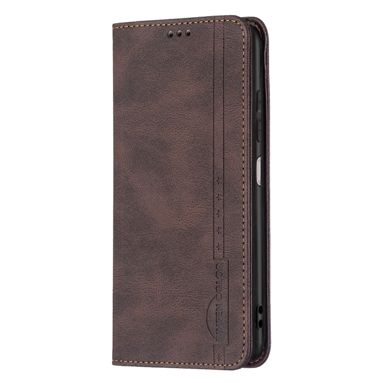 For Xiaomi Poco X3 / X3 NFC Magnetic RFID Blocking Anti-Theft Leather Case with Holder & Card Slots & Wallet(Brown) - Xiaomi Cases by buy2fix | Online Shopping UK | buy2fix