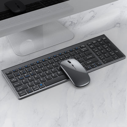 109 Three-mode Wireless Bluetooth Keyboard Mouse Set(Gun Black) - Wireless Keyboard by buy2fix | Online Shopping UK | buy2fix