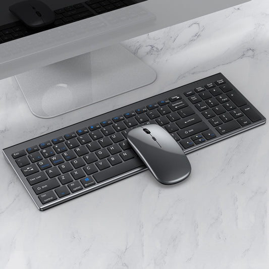 109 Three-mode Wireless Bluetooth Keyboard Mouse Set(Gun Black) - Wireless Keyboard by buy2fix | Online Shopping UK | buy2fix