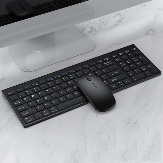 109 Three-mode Wireless Bluetooth Keyboard Mouse Set(Black) by buy2fix