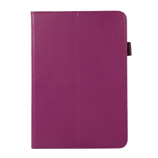 For iPad mini 6 / mini 2024 Litchi Texture Horizontal Flip PU Leather Tablet Case with Holder(Purple) - iPad mini 6 Cases by buy2fix | Online Shopping UK | buy2fix