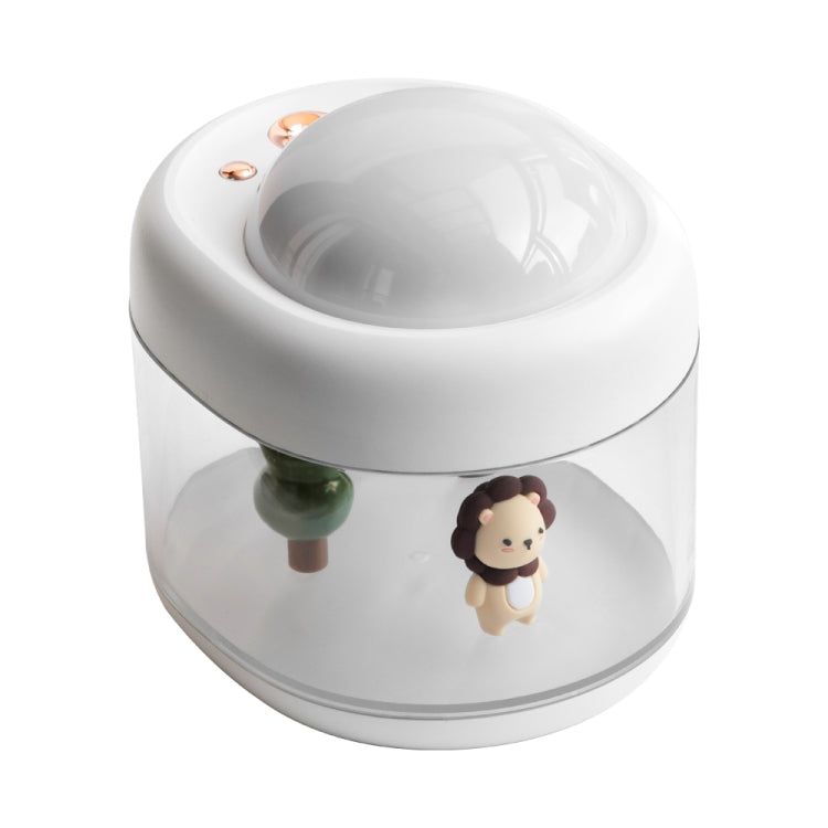 J221 Multifunctional Night Light Projection Humidifier(White Lion) - Air Purifiers & Accessories by buy2fix | Online Shopping UK | buy2fix