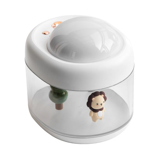J221 Multifunctional Night Light Projection Humidifier(White Lion) - Air Purifiers & Accessories by buy2fix | Online Shopping UK | buy2fix