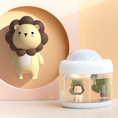 J221 Multifunctional Night Light Projection Humidifier(White Lion) - Air Purifiers & Accessories by buy2fix | Online Shopping UK | buy2fix