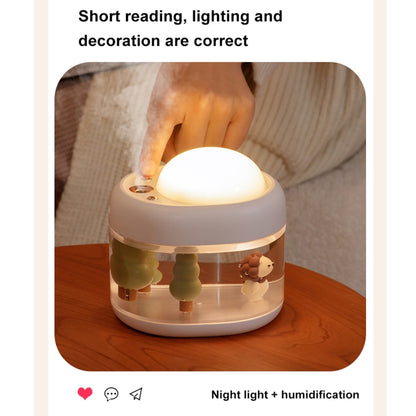 J221 Multifunctional Night Light Projection Humidifier(White Lion) - Air Purifiers & Accessories by buy2fix | Online Shopping UK | buy2fix