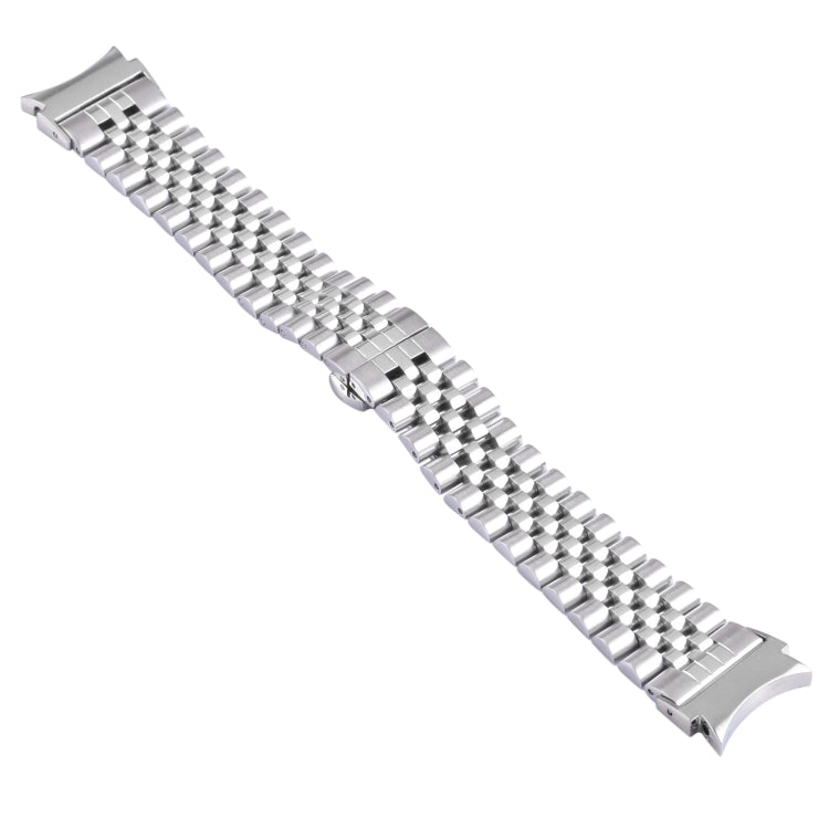 For Samsung Galaxy Watch4 40mm/44mm Five-bead Stainless Steel Watch Band(Silver) - Watch Bands by buy2fix | Online Shopping UK | buy2fix