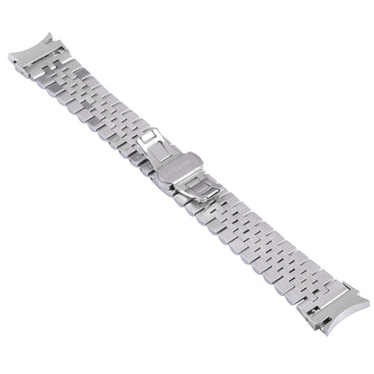 For Samsung Galaxy Watch4 40mm/44mm Five-bead Stainless Steel Watch Band(Silver) - Watch Bands by buy2fix | Online Shopping UK | buy2fix
