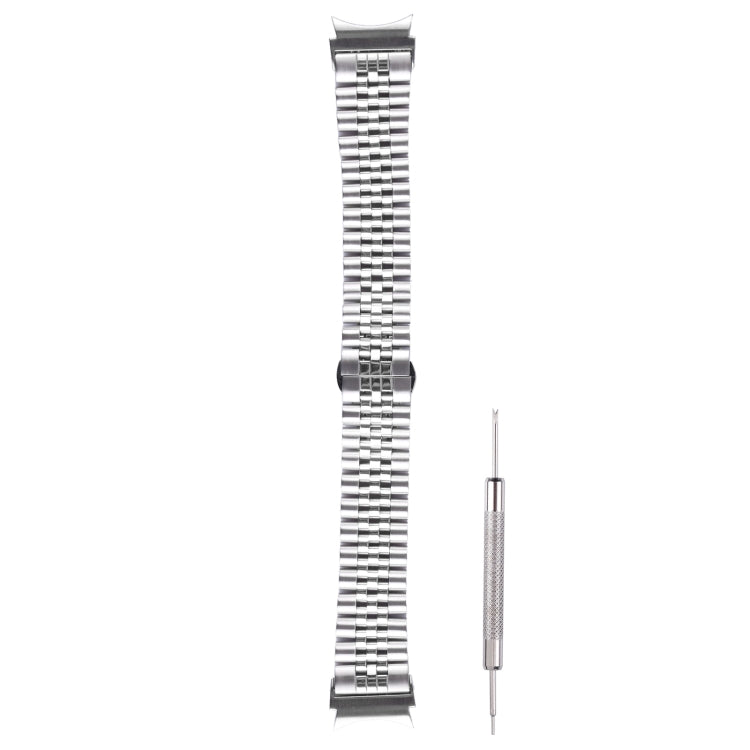For Samsung Galaxy Watch4 40mm/44mm Five-bead Stainless Steel Watch Band(Silver) - Watch Bands by buy2fix | Online Shopping UK | buy2fix