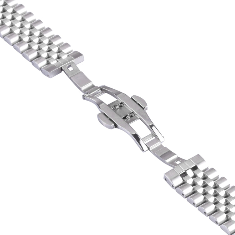 For Samsung Galaxy Watch4 40mm/44mm Five-bead Stainless Steel Watch Band(Silver) - Watch Bands by buy2fix | Online Shopping UK | buy2fix
