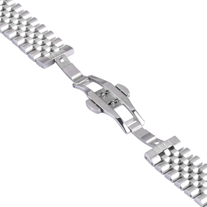 For Samsung Galaxy Watch4 40mm/44mm Five-bead Stainless Steel Watch Band(Silver) - Watch Bands by buy2fix | Online Shopping UK | buy2fix