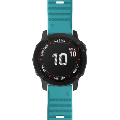 For Garmin Fenix 6 22mm Silicone Smart Watch Watch Band(Blue Green) - Watch Bands by buy2fix | Online Shopping UK | buy2fix