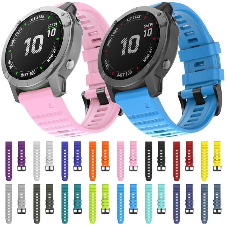 For Garmin Fenix 6 22mm Silicone Smart Watch Watch Band(Cyan) by buy2fix