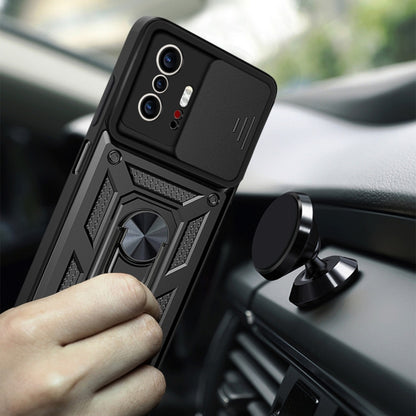 For Xiaomi Mi 11T / 11T Pro Sliding Camera Cover Design TPU+PC Protective Case(Black) by buy2fix