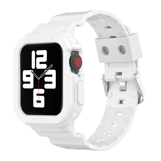 Glacier Transparent TPU Integrated Watch Band Watch Band For Apple Watch Series 7 41mm (White) by buy2fix