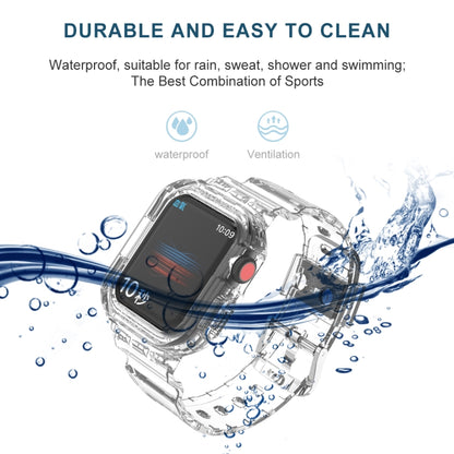 Glacier Transparent TPU Integrated Watch Band Watch Band For Apple Watch Series 7 45mm(Transparent) by buy2fix