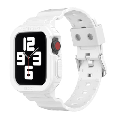 Glacier Transparent TPU Integrated Watch Band Watch Band For Apple Watch Series 7 45mm (White) by buy2fix