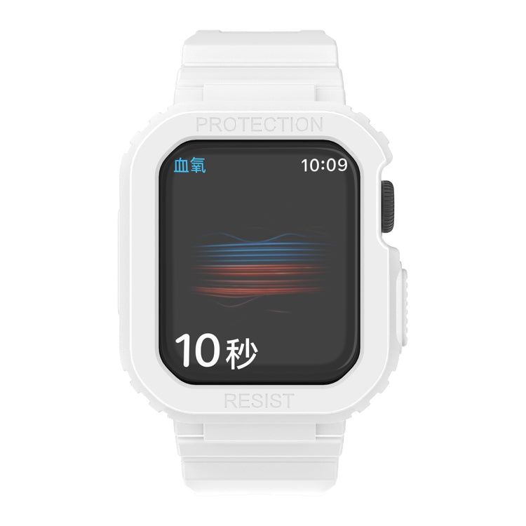 Glacier Transparent TPU Integrated Watch Band Watch Band For Apple Watch Series 7 45mm (White) by buy2fix