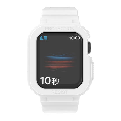 Glacier Transparent TPU Integrated Watch Band Watch Band For Apple Watch Series 7 45mm (White) by buy2fix