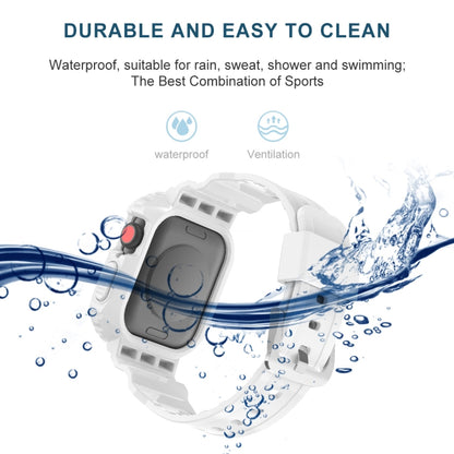 Glacier Transparent TPU Integrated Watch Band Watch Band For Apple Watch Series 7 45mm (White) by buy2fix