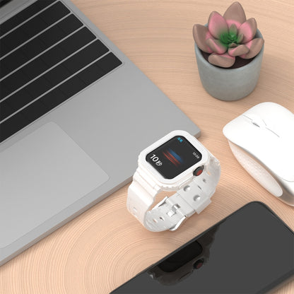 Glacier Transparent TPU Integrated Watch Band Watch Band For Apple Watch Series 7 45mm (White) by buy2fix