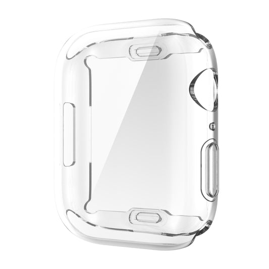 Shockproof TPU All-inclusive Electroplate Protective Case For Apple Watch Series 8 / 7 41mm(Transparent) - Watch Cases by buy2fix | Online Shopping UK | buy2fix