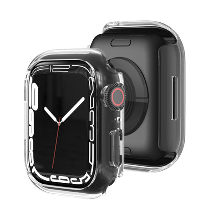 Shockproof TPU Protective Case For Apple Watch Series 9 / 8 / 7 45mm(Transparent) - Watch Cases by buy2fix | Online Shopping UK | buy2fix