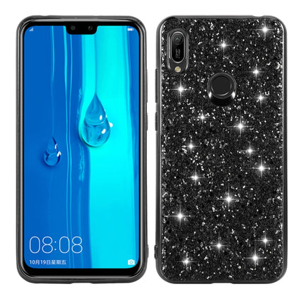 For Huawei Y6 Prime Glittery Powder Shockproof TPU Case(Black) - Huawei Cases by buy2fix | Online Shopping UK | buy2fix