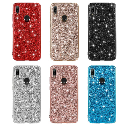 For Huawei Y6 Prime Glittery Powder Shockproof TPU Case(Black) - Huawei Cases by buy2fix | Online Shopping UK | buy2fix