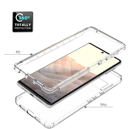 For Google Pixel 6 Pro High Transparency Two-color Gradient PC + TPU Phone Protective Case(Transparent) - Google Cases by buy2fix | Online Shopping UK | buy2fix
