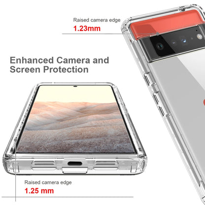 For Google Pixel 6 Pro High Transparency Two-color Gradient PC + TPU Phone Protective Case(Transparent) - Google Cases by buy2fix | Online Shopping UK | buy2fix