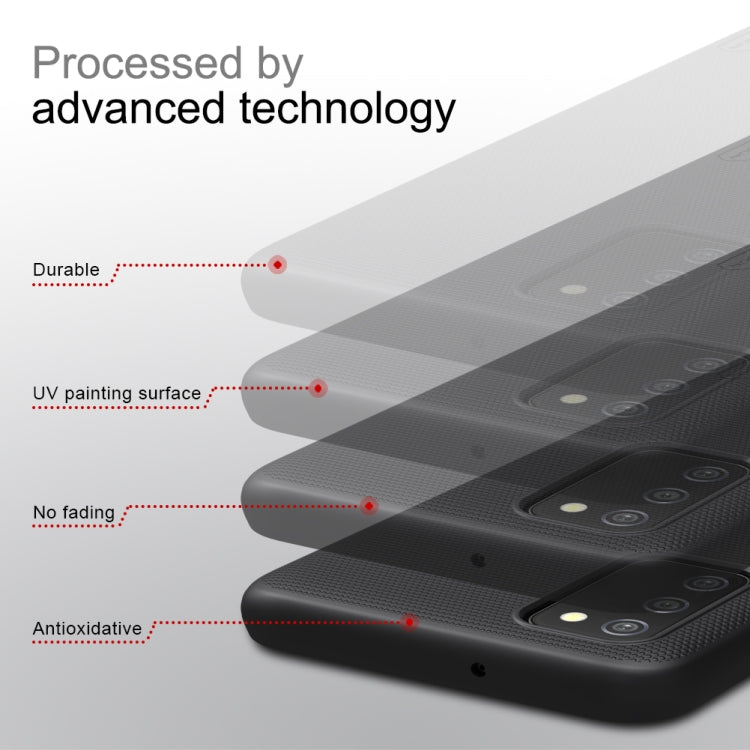 For Samsung Galaxy A03s / A037G NILLKIN Frosted Concave-convex Texture PC Phone Protective Case(Black) - Galaxy Phone Cases by NILLKIN | Online Shopping UK | buy2fix