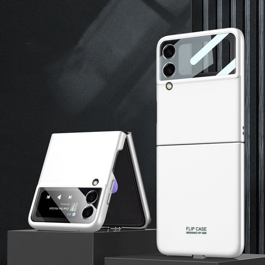 For Samsung Galaxy Z Flip3 5G GKK Integrated Ultra-thin Full Coverage Phone Flip Case(Silver) - Galaxy Phone Cases by GKK | Online Shopping UK | buy2fix