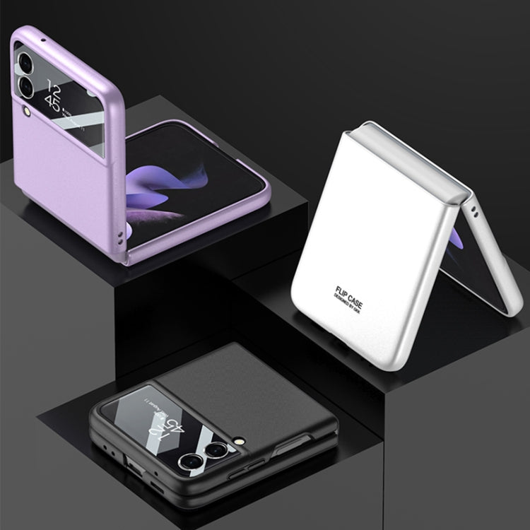For Samsung Galaxy Z Flip3 5G GKK Integrated Ultra-thin Full Coverage Phone Flip Case(Silver) - Galaxy Phone Cases by GKK | Online Shopping UK | buy2fix
