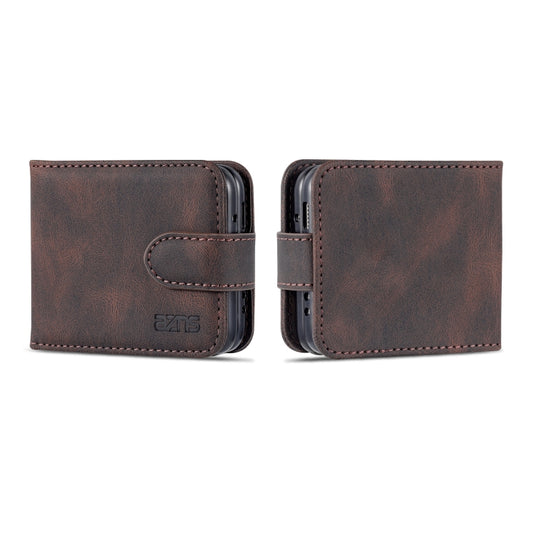 For Samsung Galaxy Z Flip3 5G AZNS Dream II Skin Feel PU+TPU Horizontal Flip PU Phone Case(Coffee) - Galaxy Phone Cases by GKK | Online Shopping UK | buy2fix