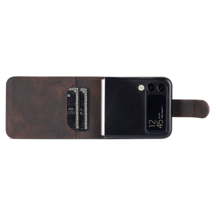 For Samsung Galaxy Z Flip3 5G AZNS Dream II Skin Feel PU+TPU Horizontal Flip PU Phone Case(Coffee) - Galaxy Phone Cases by GKK | Online Shopping UK | buy2fix