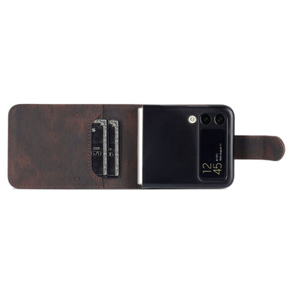 For Samsung Galaxy Z Flip3 5G AZNS Dream II Skin Feel PU+TPU Horizontal Flip PU Phone Case(Coffee) - Galaxy Phone Cases by GKK | Online Shopping UK | buy2fix