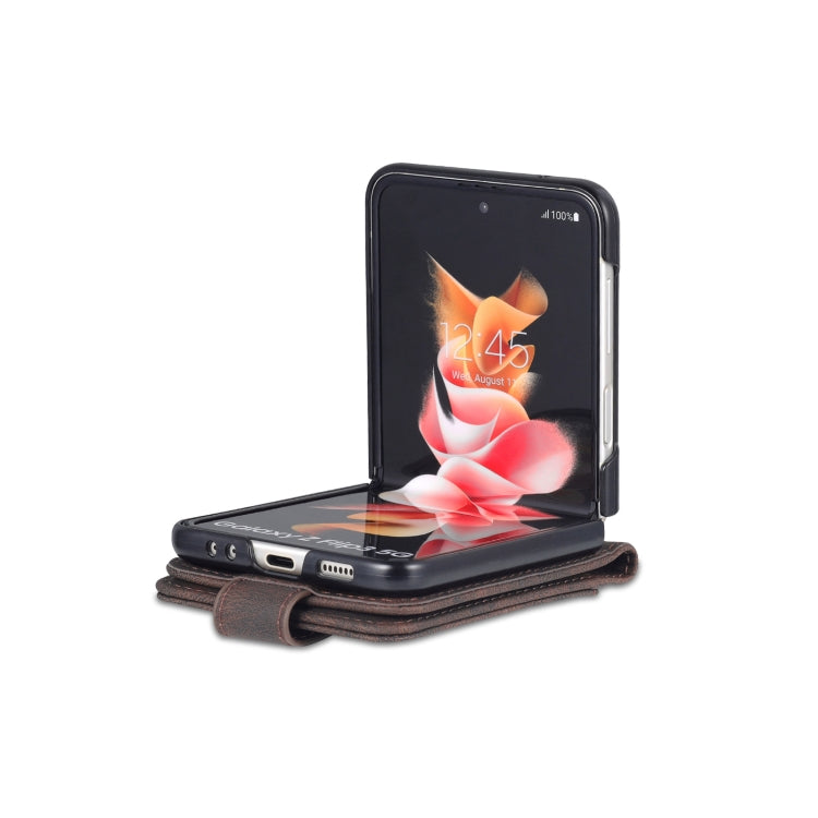 For Samsung Galaxy Z Flip3 5G AZNS Dream II Skin Feel PU+TPU Horizontal Flip PU Phone Case(Coffee) - Galaxy Phone Cases by GKK | Online Shopping UK | buy2fix