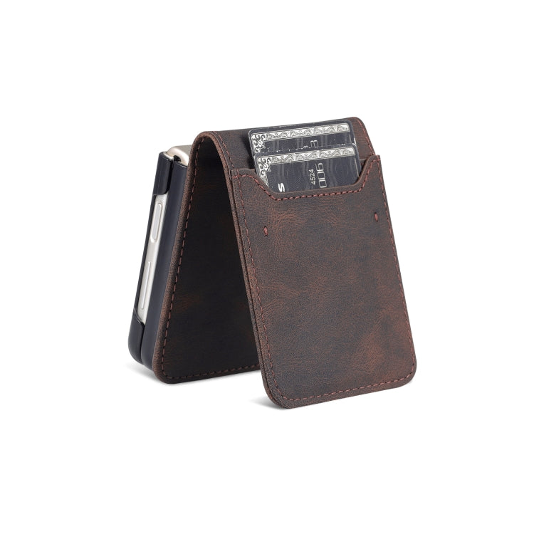 For Samsung Galaxy Z Flip3 5G AZNS Dream II Skin Feel PU+TPU Horizontal Flip PU Phone Case(Coffee) - Galaxy Phone Cases by GKK | Online Shopping UK | buy2fix