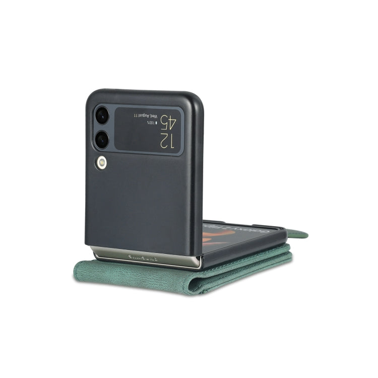 For Samsung Galaxy Z Flip3 5G AZNS Dream II Skin Feel PU+TPU Horizontal Flip PU Phone Case(Green) - Galaxy Phone Cases by GKK | Online Shopping UK | buy2fix