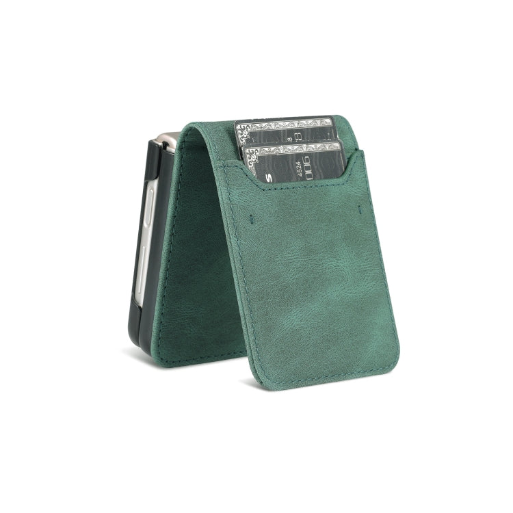For Samsung Galaxy Z Flip3 5G AZNS Dream II Skin Feel PU+TPU Horizontal Flip PU Phone Case(Green) - Galaxy Phone Cases by GKK | Online Shopping UK | buy2fix