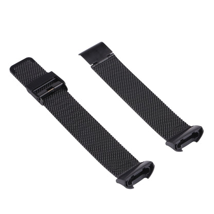 For Fitbit Charge 4 Double Insurance Buckle Milanese Watch Band(Black) - Watch Bands by buy2fix | Online Shopping UK | buy2fix