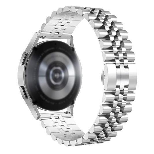 20mm Five-bead Stainless Steel Watch Band(Silver) - 20mm Bands by buy2fix | Online Shopping UK | buy2fix