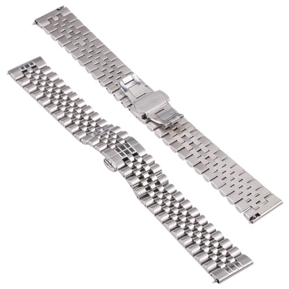 20mm Five-bead Stainless Steel Watch Band(Silver) - 20mm Bands by buy2fix | Online Shopping UK | buy2fix