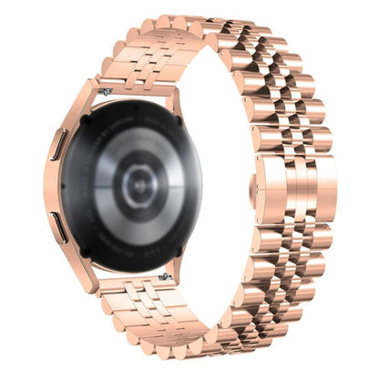 22mm Five-bead Stainless Steel Watch Band(Rose Gold) - 22mm Bands by buy2fix | Online Shopping UK | buy2fix