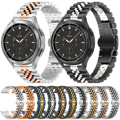 22mm Five-bead Stainless Steel Watch Band(Gold) - 22mm Bands by buy2fix | Online Shopping UK | buy2fix