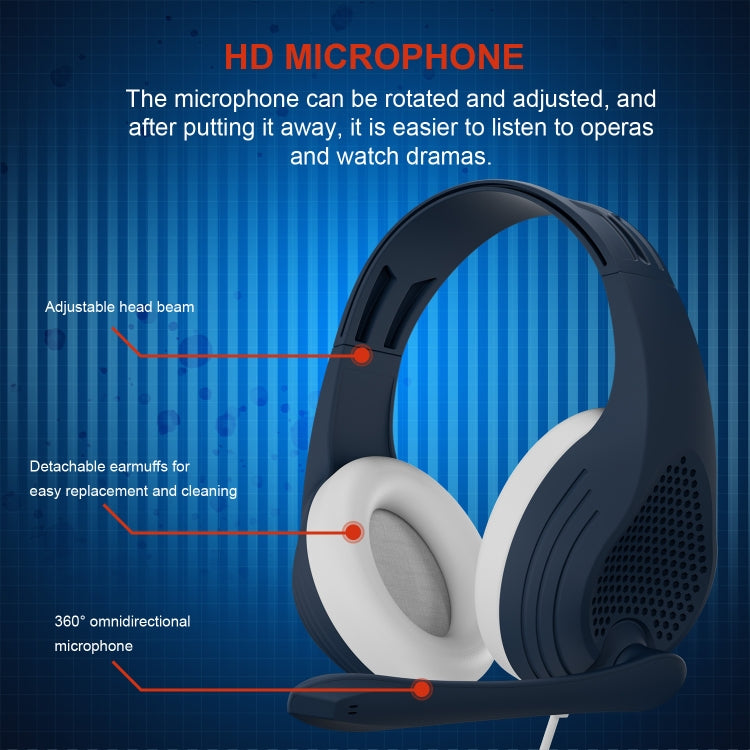 SADES A9 3.5mm Port Adjustable Gaming Headset with Microphone(Blue) - Multimedia Headset by SADES | Online Shopping UK | buy2fix