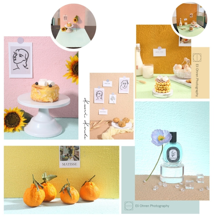 80 x 60cm PVC Backdrop Board Coarse Sand Texture Cement Photography Backdrop Board(Orange Yellow) - Brick Wall by buy2fix | Online Shopping UK | buy2fix