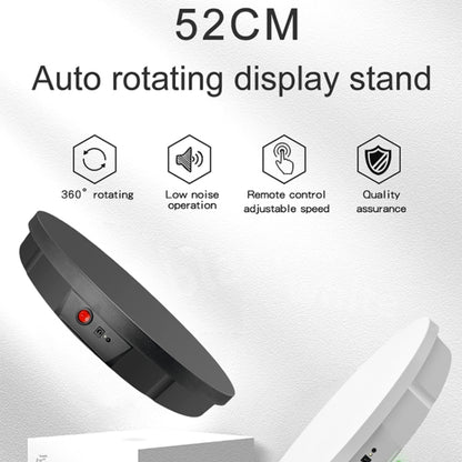 52cm Remote Control Electric Rotating Turntable Display Stand Video Shooting Props Turntable, Plug-in Power, Power Plug:US Plug(Black) -  by buy2fix | Online Shopping UK | buy2fix