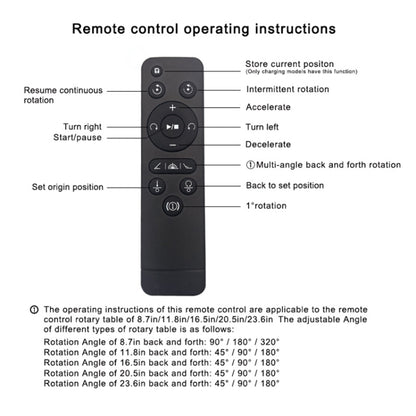 52cm Remote Control Electric Rotating Turntable Display Stand Video Shooting Props Turntable, Charging Power, Power Plug:AU Plug(Black) -  by buy2fix | Online Shopping UK | buy2fix