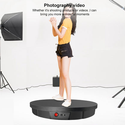 52cm Remote Control Electric Rotating Turntable Display Stand Video Shooting Props Turntable, Charging Power, Power Plug:UK Plug(Black) -  by buy2fix | Online Shopping UK | buy2fix